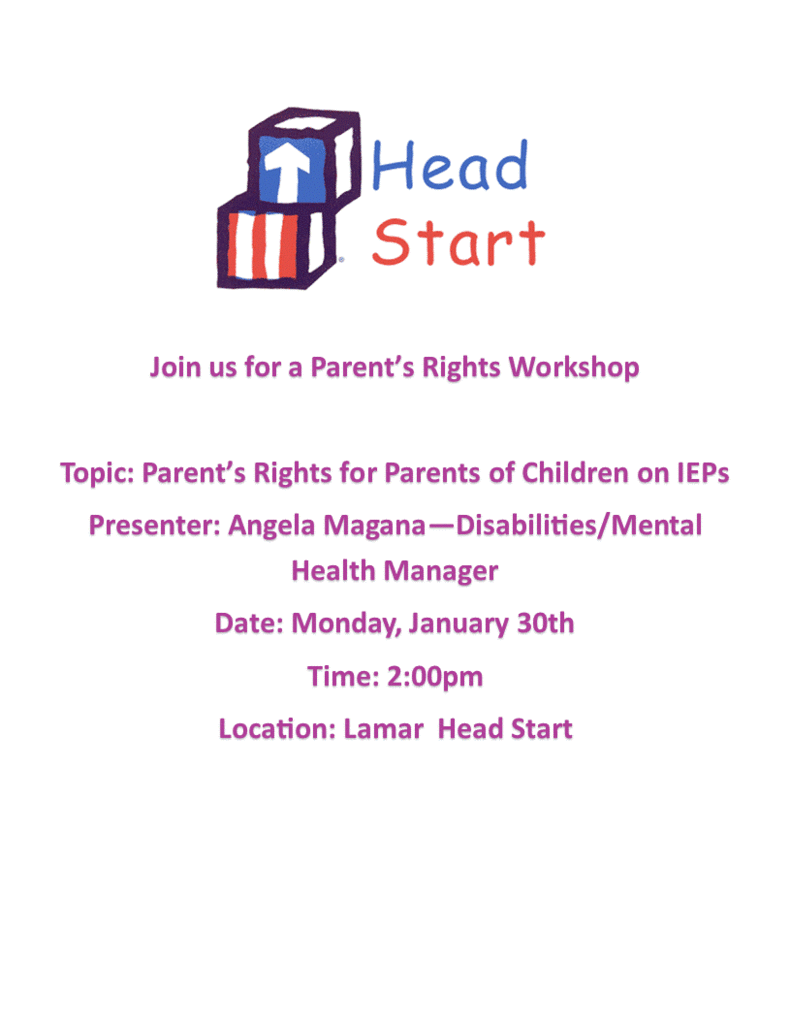 Parent Workshop/ taller para Padres